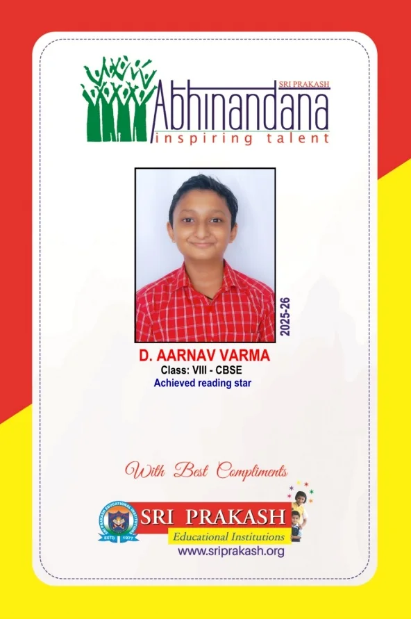 D. Aarnav Varma - Reading Star