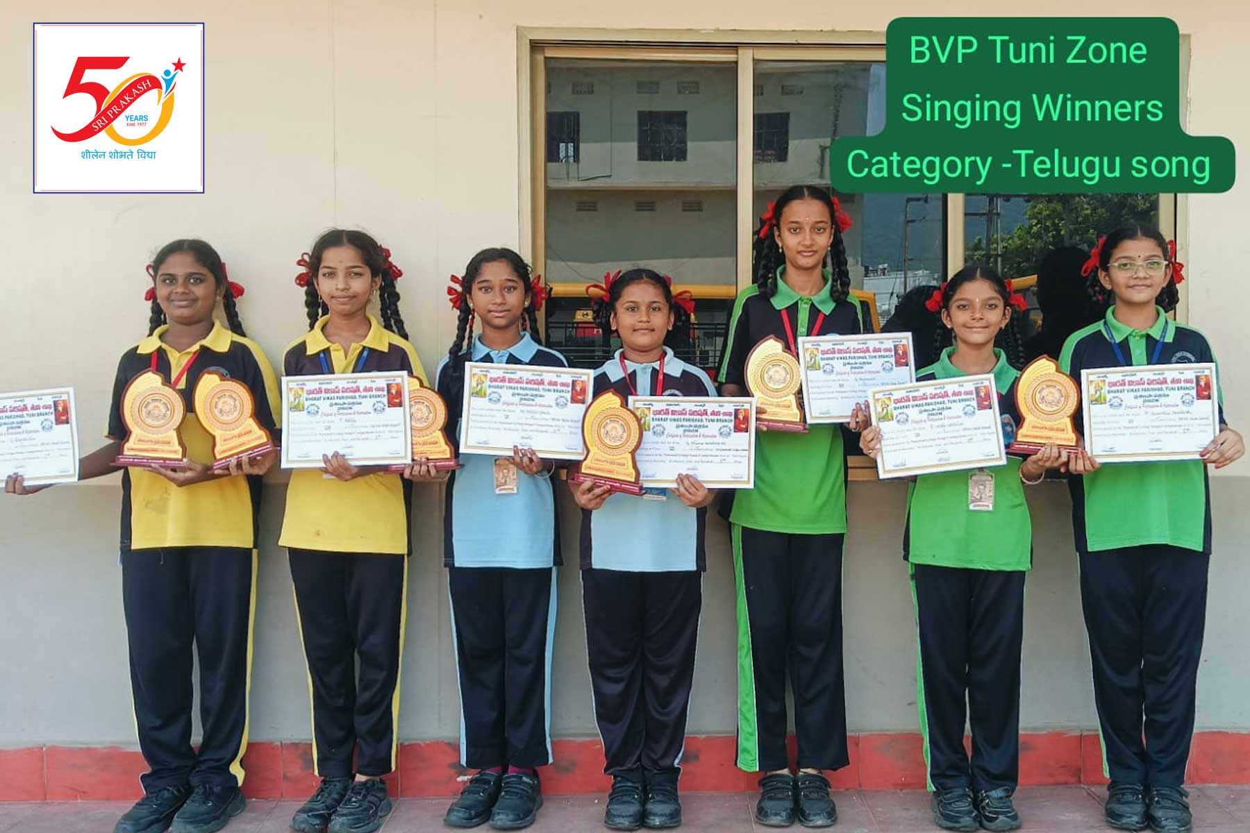 Students Bag First Prize in Bharat Vikas Parishad Group Song Competition