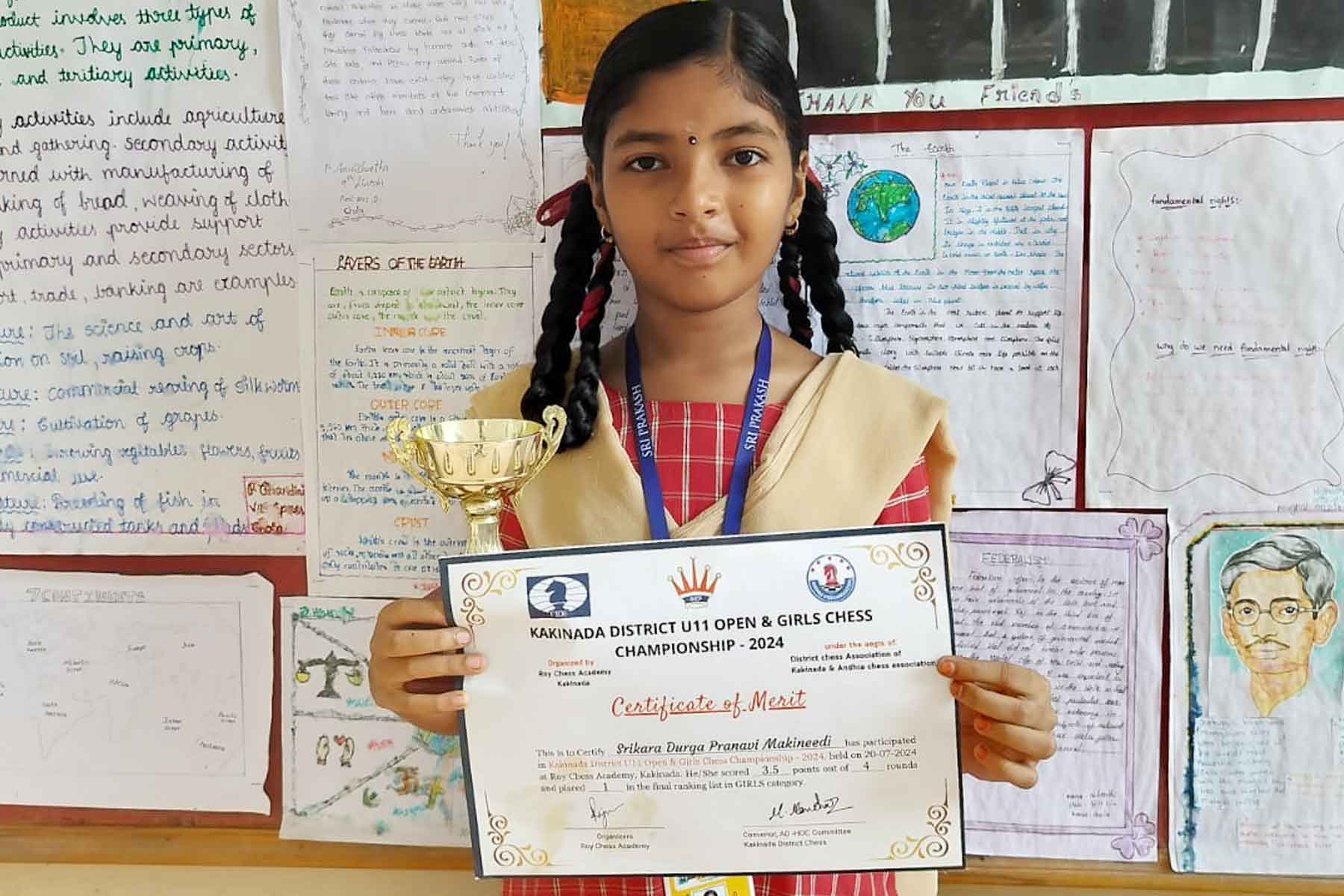 Our chess champ shines