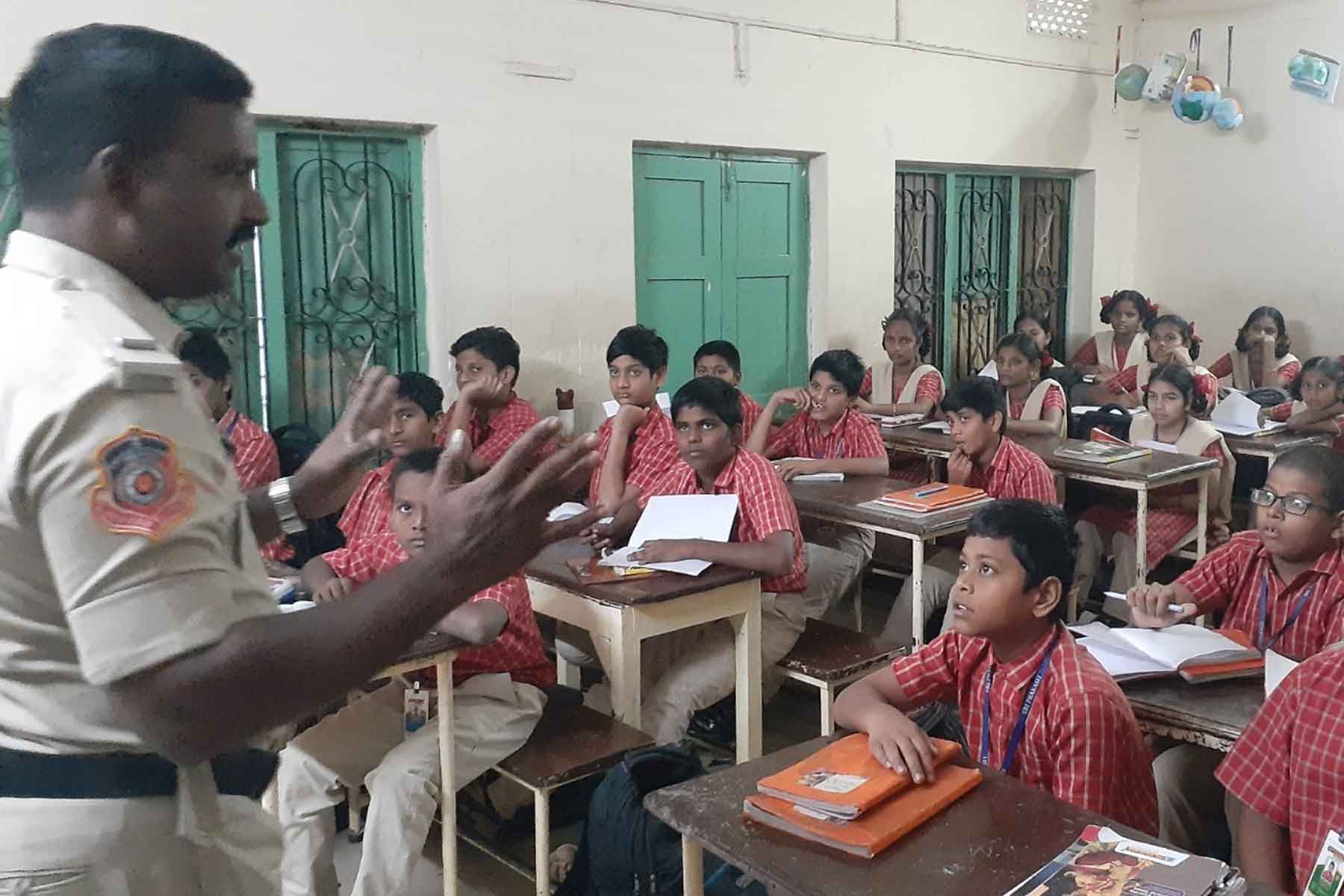 Fire fighter guest ignites courage in young minds